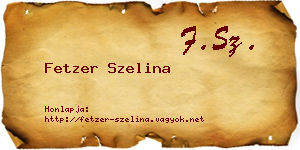 Fetzer Szelina névjegykártya